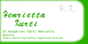 henrietta kurti business card
