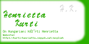 henrietta kurti business card